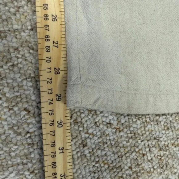 ASOS Pants Womens 14 Beige Pleated Wide Leg High Rise Boho Linen Blend - Picture 9 of 11